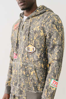 BIG T BUDDHA CAMO ZIP HOODIE, image 3