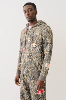BIG T BUDDHA CAMO ZIP HOODIE, image 7