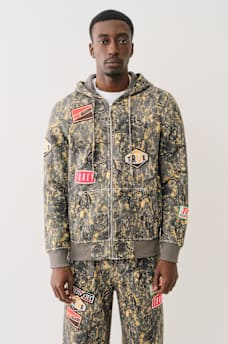 BIG T BUDDHA CAMO ZIP HOODIE, image 8