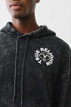 MINERAL WASH BUDDHA FACE HOODIE , image 2