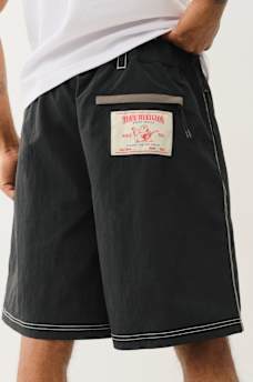 BELTED NYLON TRUE FLAG SHORT, image 2