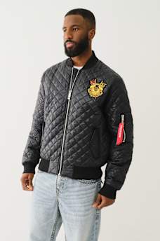 QUILTED FIGHTER BOMBER JACKET, image 3