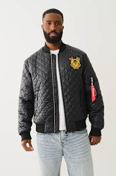 QUILTED FIGHTER BOMBER JACKET, image 1