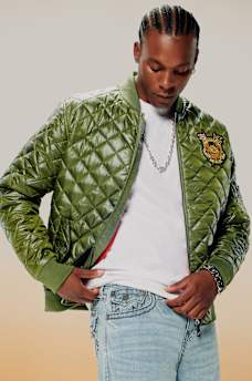 QUILTED FIGHTER BOMBER JACKET, image 1