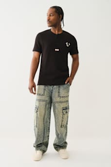 DENIM BIG T CARGO PANT, image 3