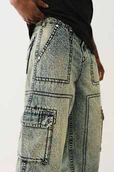 DENIM BIG T CARGO PANT, image 4