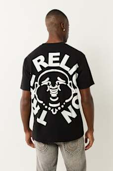 PUFF PRINT BUDDHA FACE TEE, image 1