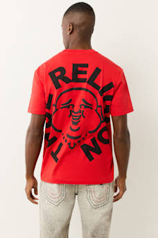 PUFF PRINT BUDDHA FACE TEE, image 1