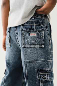 DENIM BIG T CARGO PANT, image 2