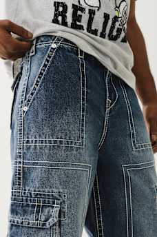 DENIM BIG T CARGO PANT, image 4