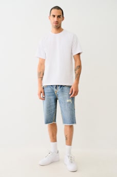 RICKY SUPER T DISTRESSED FLAP DENIM SHORT, image 6