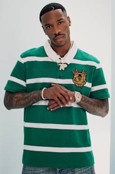STRIPED CREST POLO SHIRT, image 1