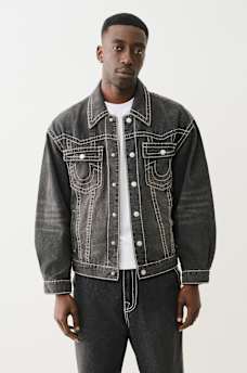 DENIM BIG T JACKET, image 1