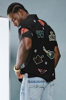 GROOVY EMBROIDERY CAMP COLLAR SHIRT, image 2