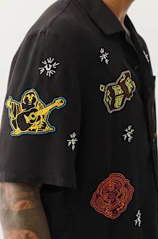 GROOVY EMBROIDERY CAMP COLLAR SHIRT, image 5