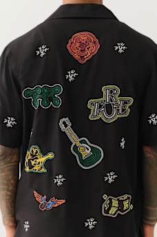 GROOVY EMBROIDERY CAMP COLLAR SHIRT, image 6