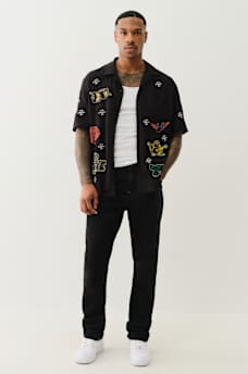 GROOVY EMBROIDERY CAMP COLLAR SHIRT, image 8