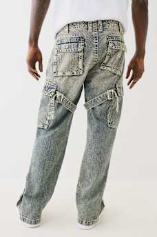 BIG T STRAP ZIP CARGO BAGGY JEAN, image 2