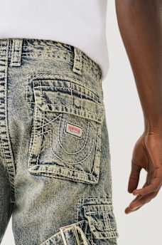BIG T STRAP ZIP CARGO BAGGY JEAN, image 5