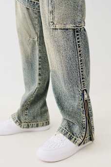 BIG T STRAP ZIP CARGO BAGGY JEAN, image 6