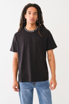 JACQUARD RIB LOGO TEE, image 1