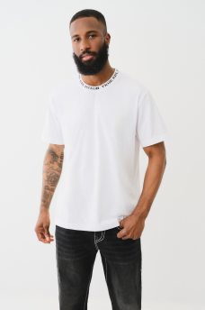 JACQUARD RIB LOGO TEE, image 1