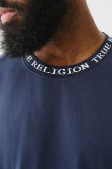 JACQUARD RIB LOGO TEE, image 2
