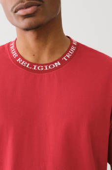 JACQUARD RIB LOGO TEE, image 2