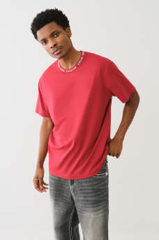 JACQUARD RIB LOGO TEE, image 1