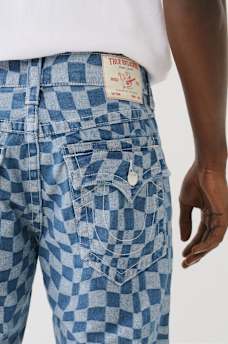 RICKY WAVY CHECKERED STRAIGHT JEAN , image 2
