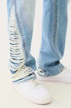 JOEY DESTROYED SLIT SLIM FLARE JEAN, image 2