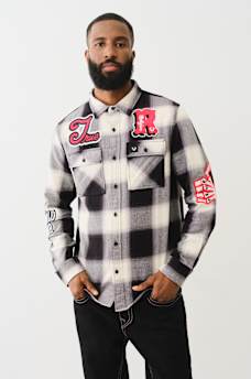 BUFFALO PLAID PATCH WORKWEAR SHIRT, image 3