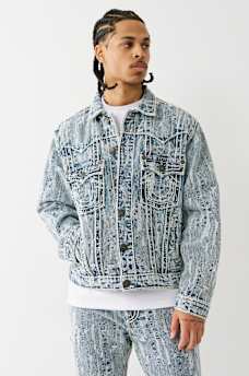 ULTRA DISTRESSED ROPE STITCH TRUCKER JACKET, image 3
