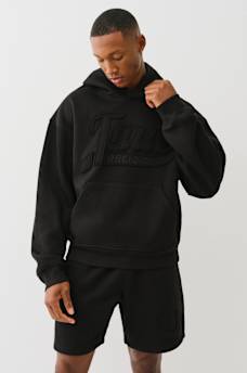 CINCHED LOGO APPLIQUE HOODIE, image 2