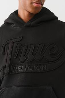 CINCHED LOGO APPLIQUE HOODIE, image 1