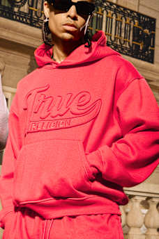 CINCHED LOGO APPLIQUE HOODIE, image 2