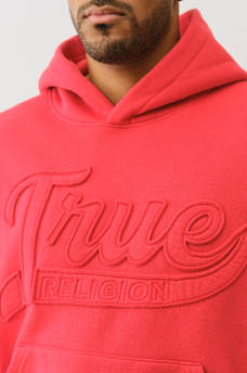 CINCHED LOGO APPLIQUE HOODIE, image 1