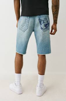 RICKY EMBROIDERED BUDDHA POCKET FRAYED SHORT, image 5