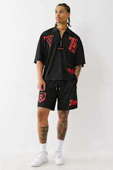 OVERSIZED MESH JERSEY POLO SHIRT, image 6