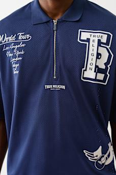 OVERSIZED MESH JERSEY POLO SHIRT, image 5