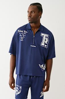 OVERSIZED MESH JERSEY POLO SHIRT, image 7