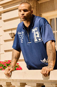 OVERSIZED MESH JERSEY POLO SHIRT, image 1