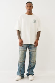 VINTAGE WORLD TOUR PUFF PRINT BOXY TEE, image 6