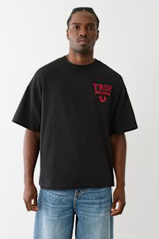 FLOCKED LOGO OVERSIZED TEE, image 3