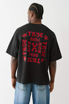 FLOCKED LOGO OVERSIZED TEE, image 1