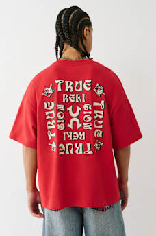 FLOCKED LOGO OVERSIZED TEE, image 1