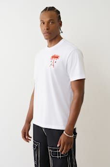 FLOCKED PALM TREE TEE , image 2