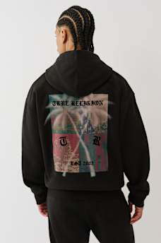 PALM TREE ZIP HOODIE, image 1