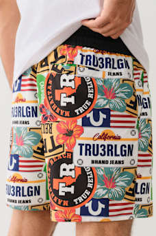 ALLOVER TROPICAL LOGO BOARD SHORT, image 3