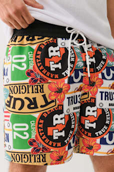 ALLOVER TROPICAL LOGO BOARD SHORT, image 6